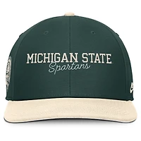 Casquette Nike Pro Legacy Snapback Michigan State Spartans Vert/Crème pour homme