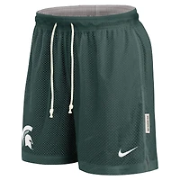 Men's Nike Green/Gray Michigan State Spartans Courtside Standard Issue Dri-FIT Reversible Shorts