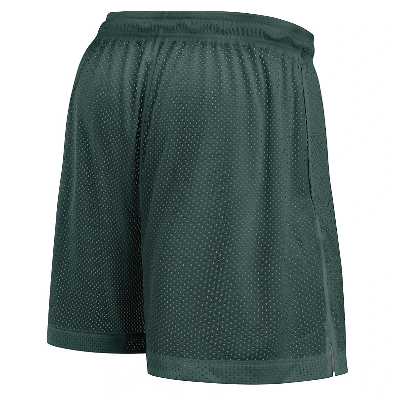 Short réversible Nike Courtside Standard Issue Dri-FIT vert/gris Michigan State Spartans pour homme