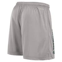 Men's Nike Green/Gray Michigan State Spartans Courtside Standard Issue Dri-FIT Reversible Shorts