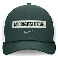 Men's Nike Green/White Michigan State Spartans 2024 Sideline Trucker Adjustable Hat