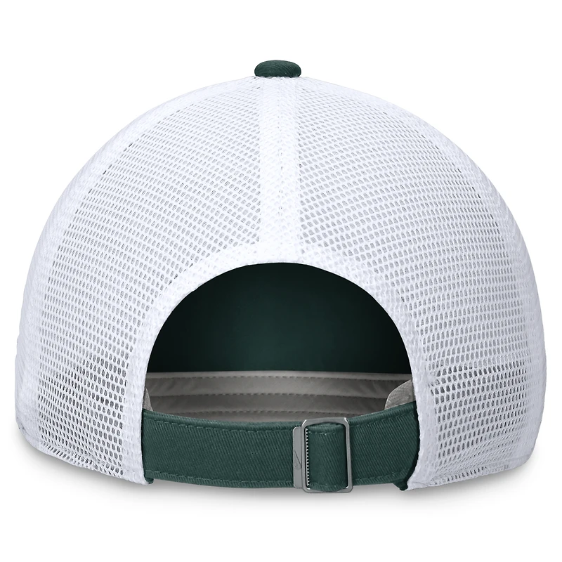Casquette ajustable Michigan State Spartans Primetime Club Trucker Nike vert/blanc pour homme