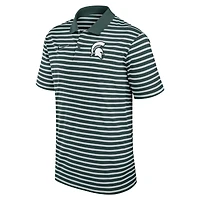 Men's Nike /White Michigan State Spartans Primetime Victory Striped Dri-FIT Polo