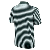 Men's Nike Green/White Michigan State Spartans Primetime Victory Striped Dri-FIT Polo