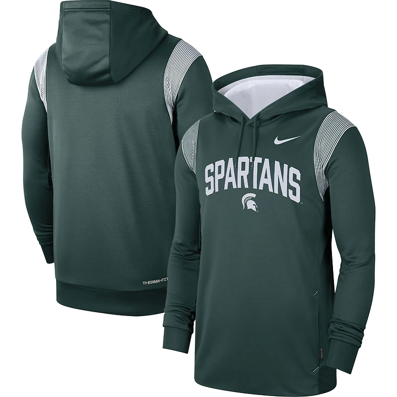 Sweat à capuche Nike Michigan State Spartans 2022 Game Day Sideline Performance vert pour homme