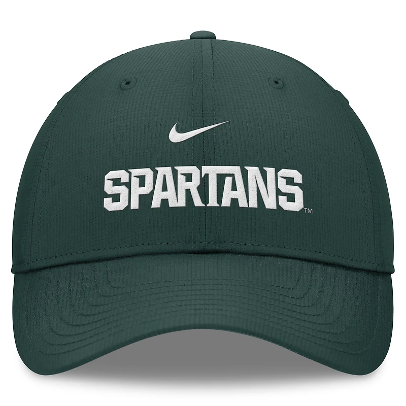 Casquette ajustable Nike Michigan State Spartans 2024/25 On-Field Club Performance pour homme Vert