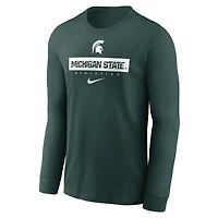 Men's Nike Green Michigan State Spartans 2024 Sideline Legend Dri-FIT Long Sleeve T-Shirt