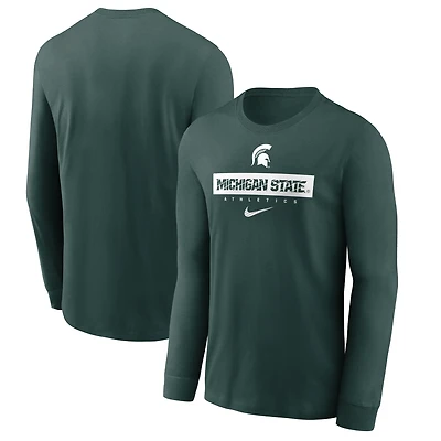 Men's Nike Green Michigan State Spartans 2024 Sideline Legend Dri-FIT Long Sleeve T-Shirt
