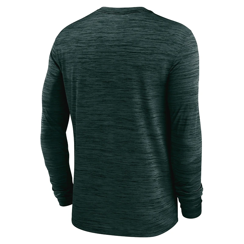 Men's Nike Green Michigan State Spartans Sideline Velocity Dri-FIT Long Sleeve T-Shirt