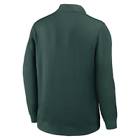 Men's Nike Green Michigan State Spartans 2025 Coaches Premium Dri-FIT Half-Zip Pullover