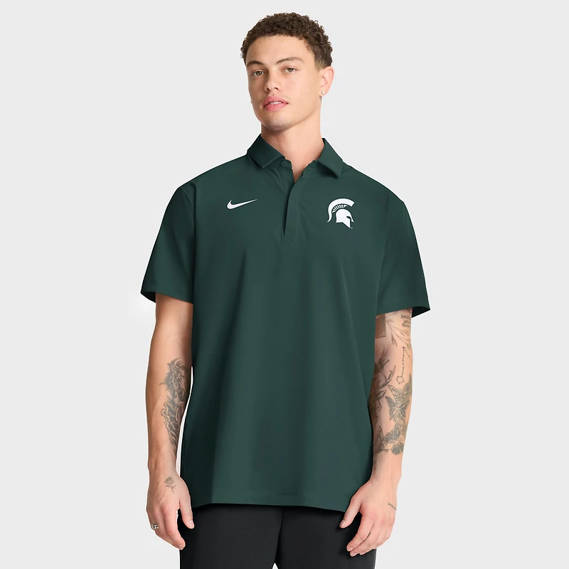 Men's Nike Green Michigan State Spartans 2025 Coaches Sideline Polo