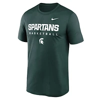 T-shirt Nike vert Michigan State Spartans 2025 Courtside Basketball Legend Dri-FIT pour homme