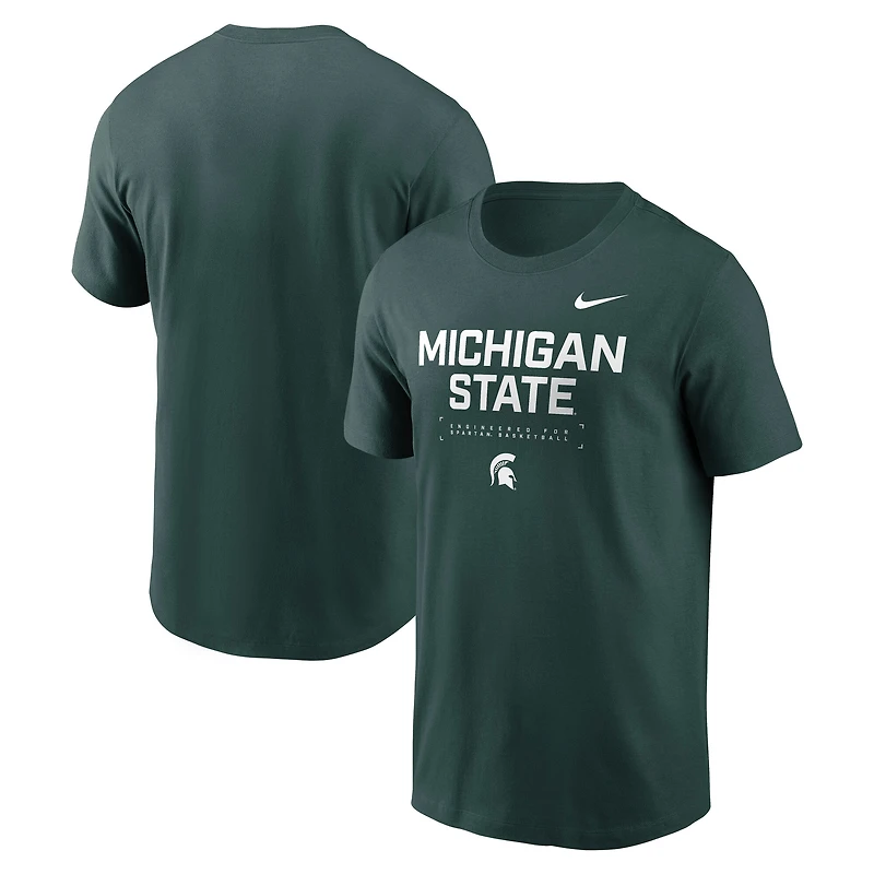 T-shirt Nike vert Michigan State Spartans 2025 Courtside Basketball Performance pour homme