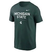 T-shirt Nike vert Michigan State Spartans 2025 Courtside Basketball Performance pour homme