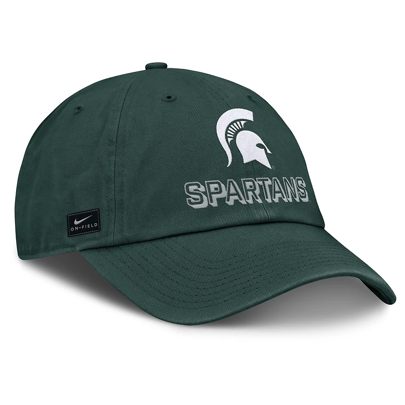 Men's Nike Green Michigan State Spartans 2025 On-Field Club Adjustable Hat