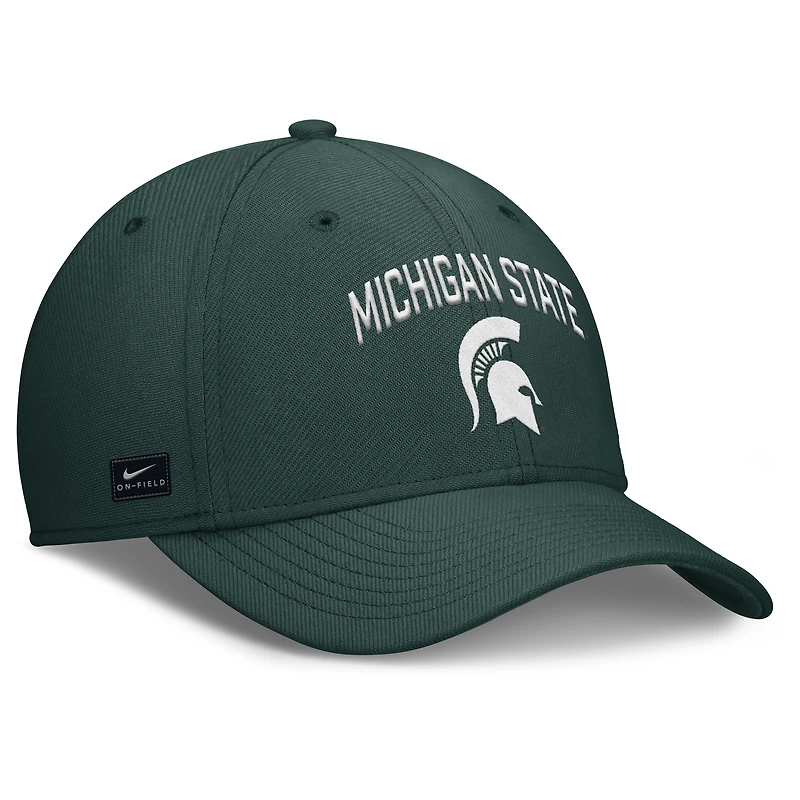 Casquette Nike verte Michigan State Spartans 2025 On-Field Performance Flex pour homme
