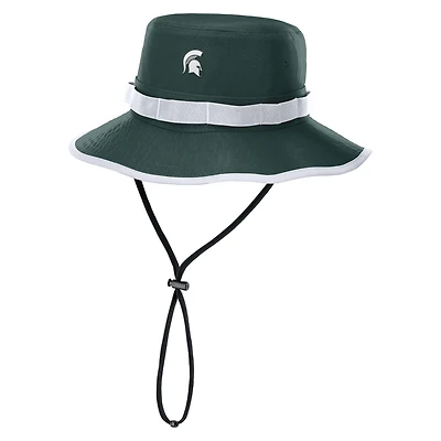 Men's Nike Green Michigan State Spartans 2025 Sideline Apex Boonie Performance Bucket Hat