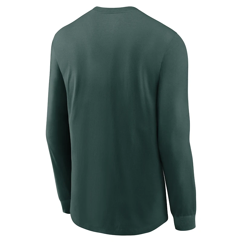 Men's Nike Green Michigan State Spartans 2025 Sideline Dri-FIT Long Sleeve T-Shirt