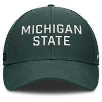 Casquette ajustable Nike verte Michigan State Spartans 2025 Sideline Rise pour homme