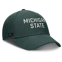 Men's Nike Green Michigan State Spartans 2025 Sideline Rise Practice Adjustable Hat