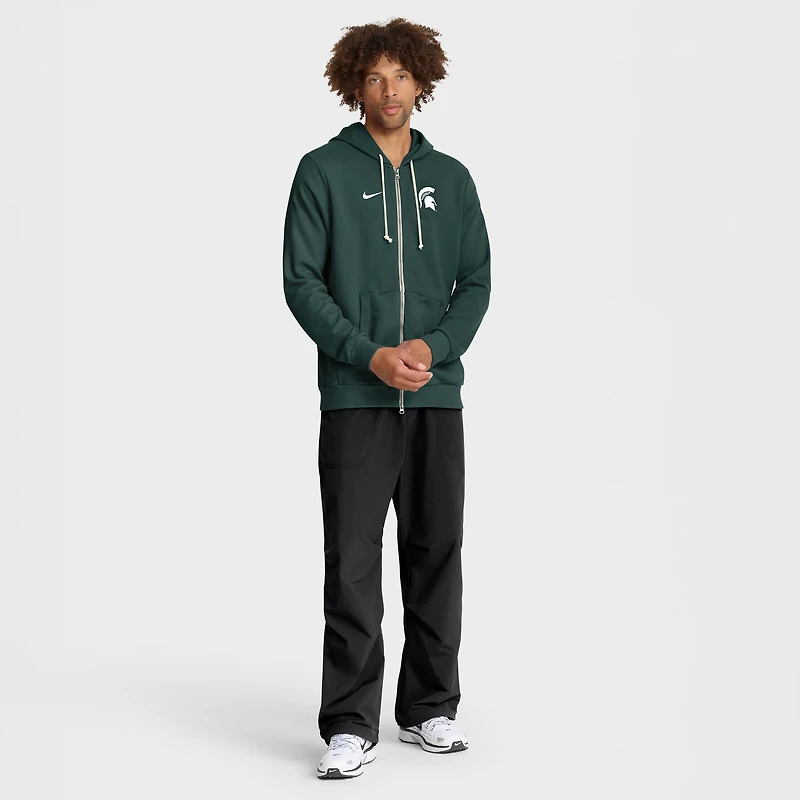 Men's Nike Michigan State Spartans 2025 Sideline Standard Issue Dri-FIT Full-Zip Hoodie