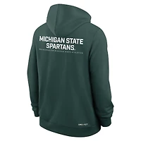 Men's Nike Michigan State Spartans 2025 Sideline Standard Issue Dri-FIT Full-Zip Hoodie
