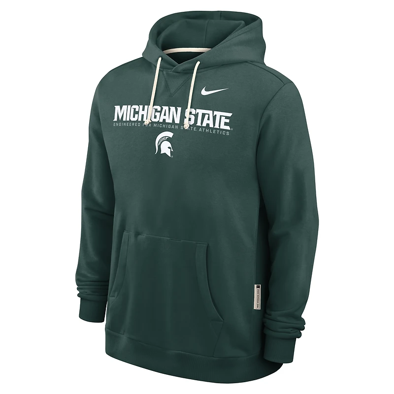 Sweat à capuche Nike vert Michigan State Spartans 2025 Sideline Standard Issue Dri-FIT pour homme