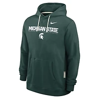 Sweat à capuche Nike vert Michigan State Spartans 2025 Sideline Standard Issue Dri-FIT pour homme