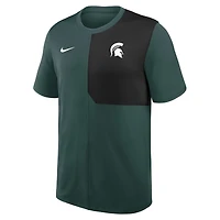Maillot d'entraîneur Nike vert Michigan State Spartans 2025 Sideline UV Dri-FIT pour homme
