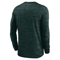 Men's Nike Green Michigan State Spartans 2025 Sideline Velocity Performance Long Sleeve T-Shirt