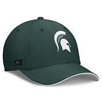 Men's Nike Green Michigan State Spartans 2026 Dugout Coaches Dri-FIT Rise Swoosh Flex Hat