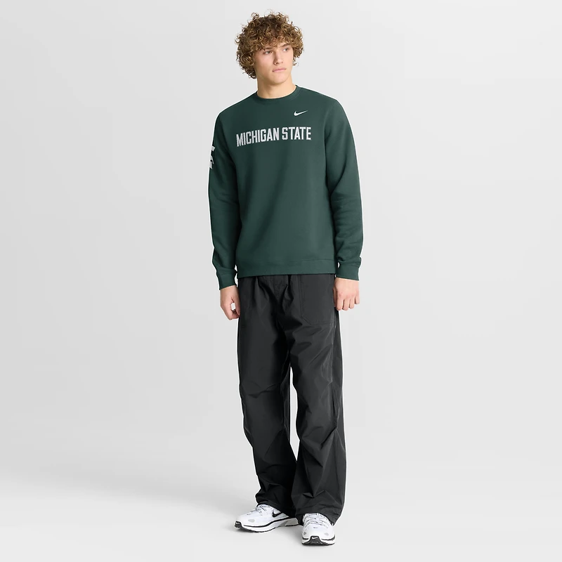 Men's Nike Green Michigan State Spartans 2026 Sideline Club Sweatshirt