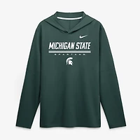 Men's Nike Michigan State Spartans 2026 Sideline Lightweight Long Sleeve Hooded Dri-FIT Top