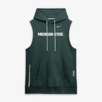 Men's Nike  Green Michigan State Spartans 2026 Sideline Sleeveless Dri-FIT Hoodie