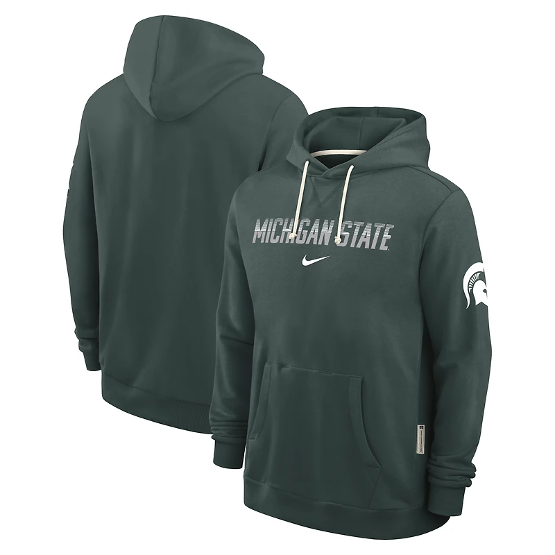 Sweat à capuche Nike vert Michigan State Spartans 2026 Sideline Standard Issue Dri-FIT pour homme