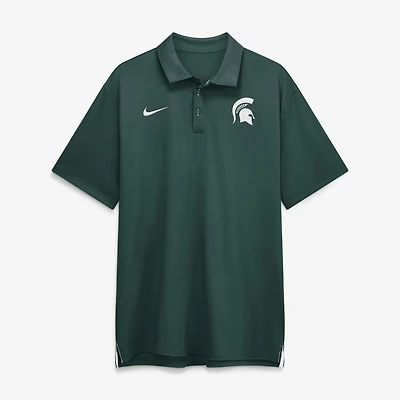 Men's Nike Green Michigan State Spartans 2026 Sideline Tour Dri-FIT Polo