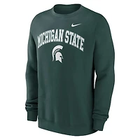 Sweat-shirt Nike vert Michigan State Spartans Arch pour homme