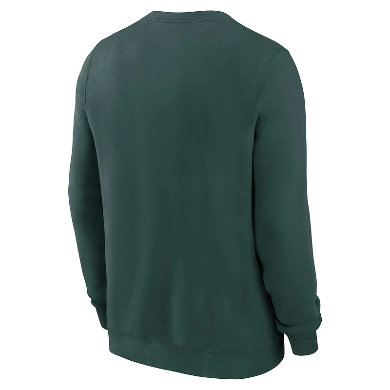 Sweat-shirt Nike vert Michigan State Spartans Arch pour homme