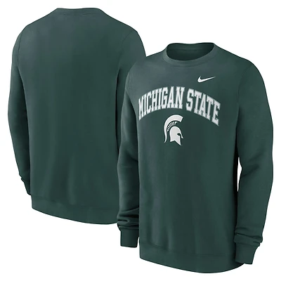 Sweat-shirt Nike vert Michigan State Spartans Arch pour homme