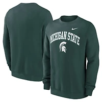 Sweat-shirt Nike vert Michigan State Spartans Arch pour homme