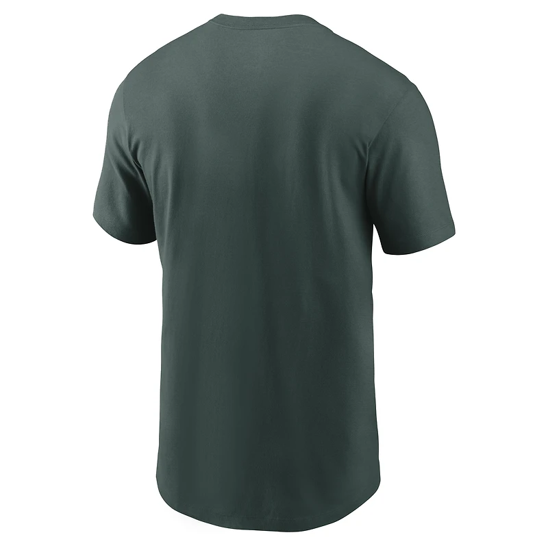 T-shirt Nike vert pour homme, modèle Refresh des Spartans de l'Université d'État du Michigan