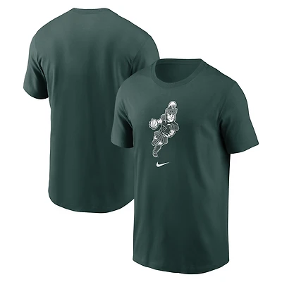 Men's Nike White Michigan State Spartans Basketball Sparty Sport T-Shirt