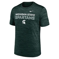Men's Nike Green Michigan State Spartans Campus Center Stack Velocity Dri-FIT T-Shirt