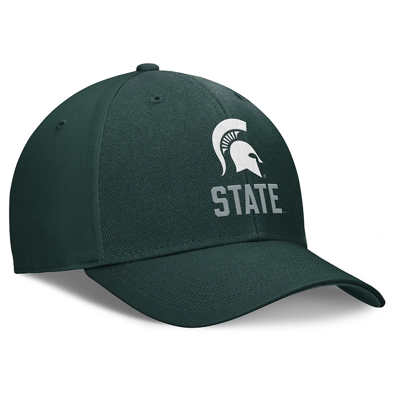 Casquette ajustable Nike Michigan State Spartans Campus Club verte pour homme