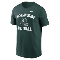 Men's Nike Green Michigan State Spartans Campus Football Helmet T-Shirt