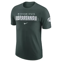 T-shirt pour homme Nike Michigan State Spartans Campus Gametime vert