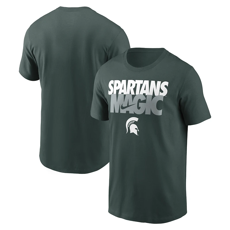 T-shirt Nike vert Michigan State Spartans Campus Local Madness pour homme