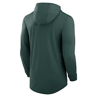 T-shirt à capuche manches longues Nike Michigan State Spartans Classic Arch Tri-Blend Performance pour homme, vert