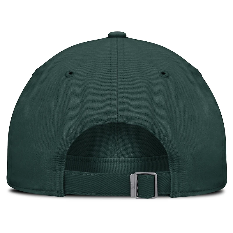 Casquette ajustable Nike verte Michigan State Spartans Club Campus pour homme