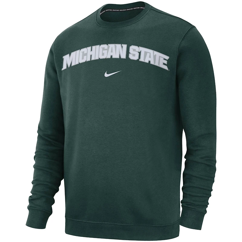 Sweat à capuche Nike Michigan State Spartans Club Fleece vert pour homme